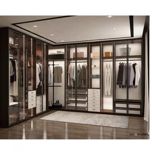 Supplier durable glass door wardrobe