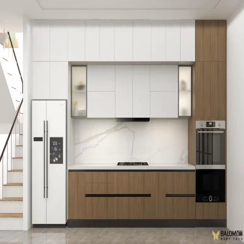 Esquema de design de armário de cozinha pequeno, cada um dos quais é muito prático e bonito
